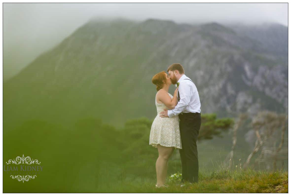 Melanie and Greg embrace after their Irish Destination Wedding in Connemara Co. Galway