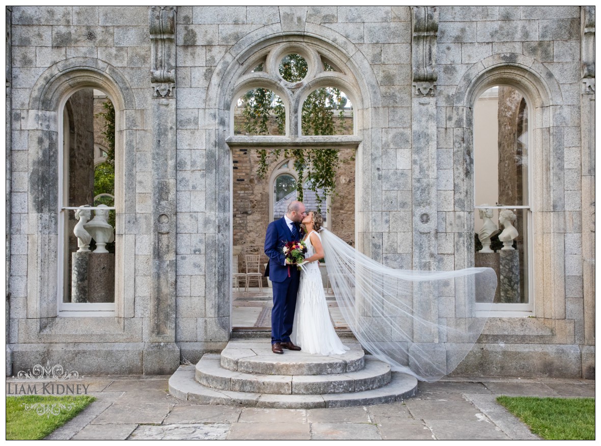 Beautiful Bride and Groom in at Killruddery House & Gardens in Bray for their wedding