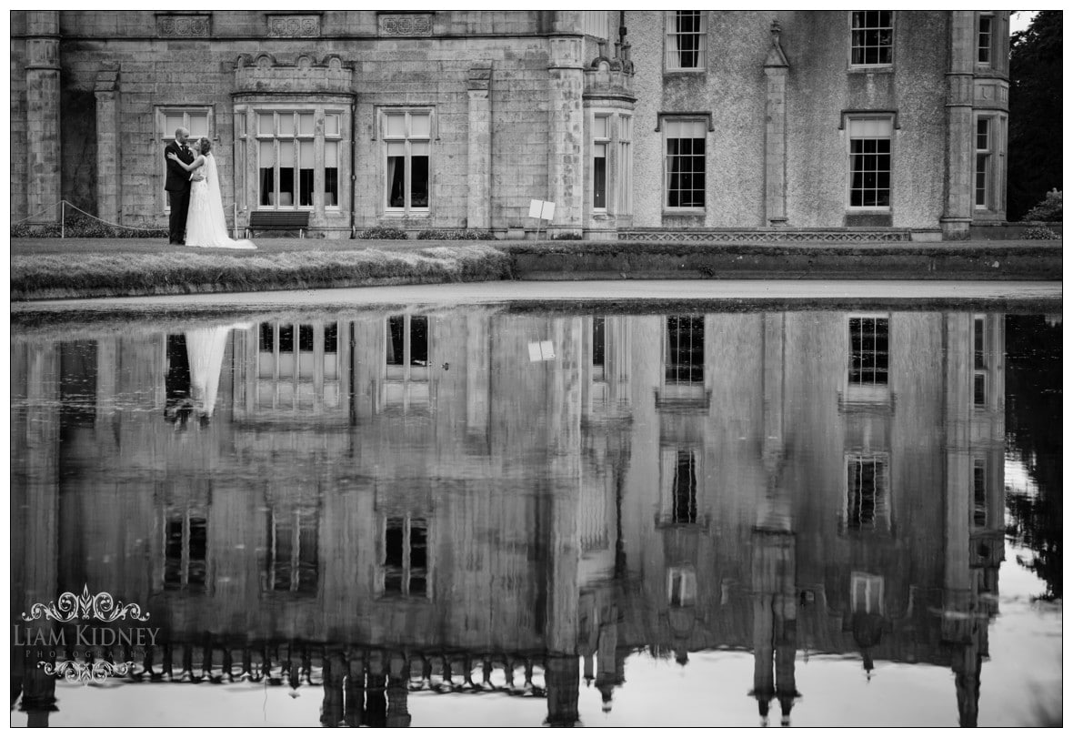 Stunning reflections at the wedding in Killruddery House & Gardens in Bray