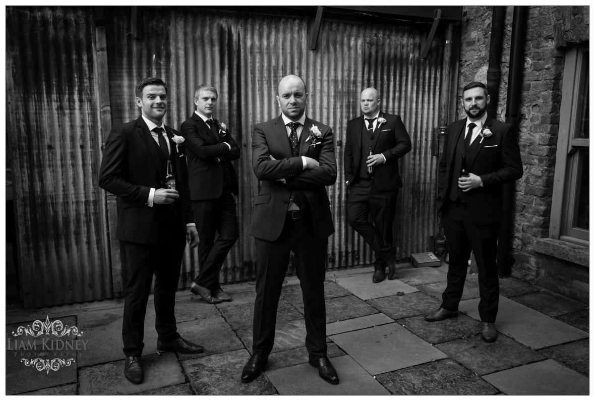 Groom and Groomsmen in Killruddery House Wedding