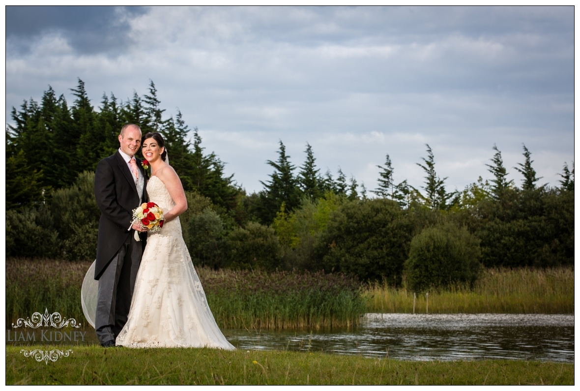 Lisa and James in Hodson Bay Athlone for their lakeside wedding