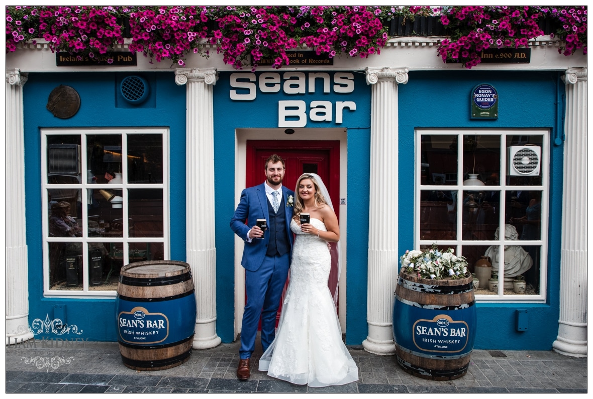 Sarah And Torin having a drink in Sean's Bar in Athlone